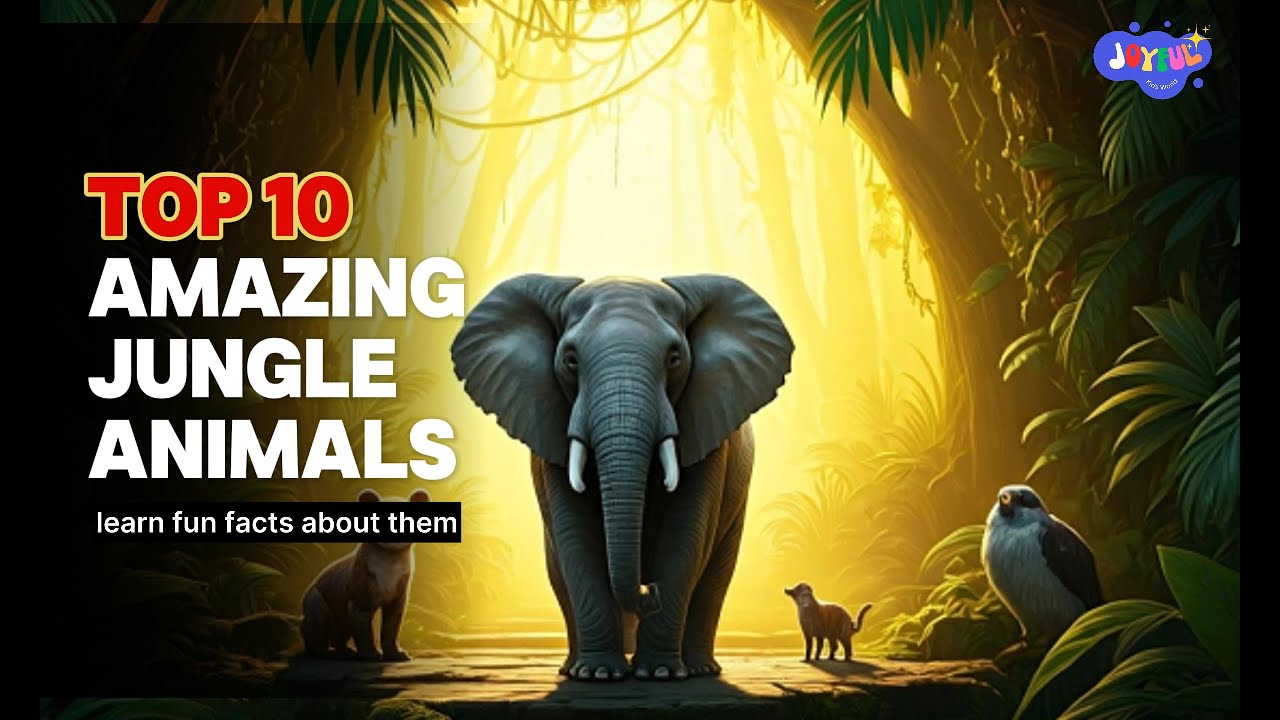 10 Amazing Jungle Animals for Kids | Fun & Educational Wildlife Adventure! 🦁🐘🐒