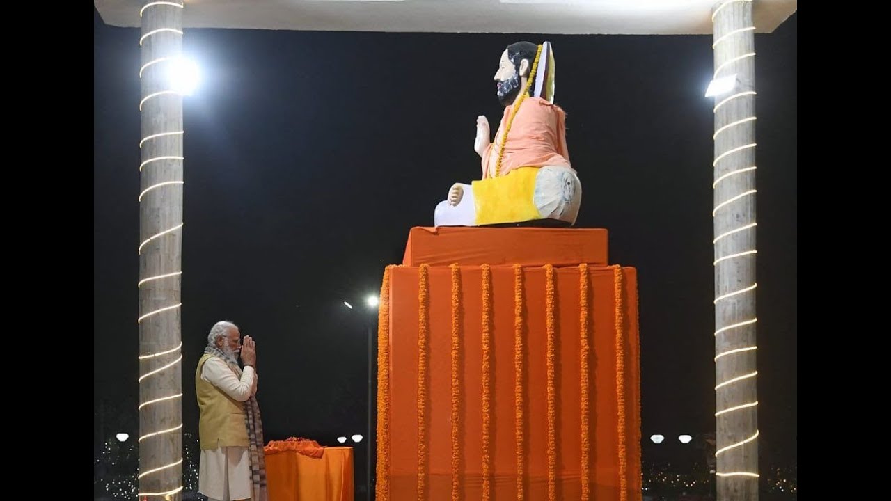Prime Minister Narendra Modi pays floral tribute to Saint Ravidas in Varanasi