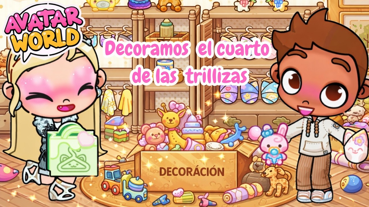 ¡DECORAMOS el CUARTO de las TRILLIZAS en Avatar World! 🍼