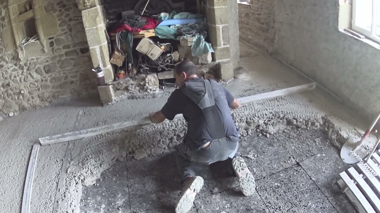 12. RENOVATION! Comment faire une dalle de chaux sur isolant liège