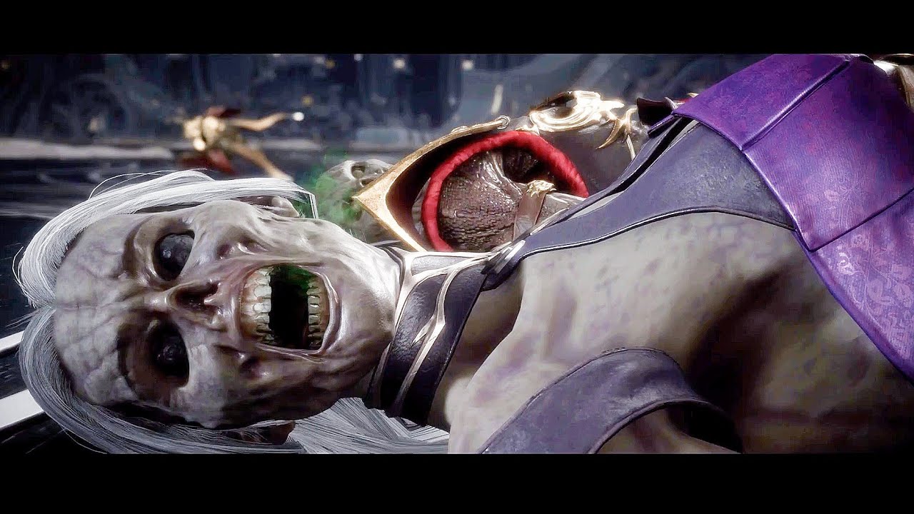 Mk11 Aftermath DLC Shang Tsung drains Sindel and Shao Kahn Souls