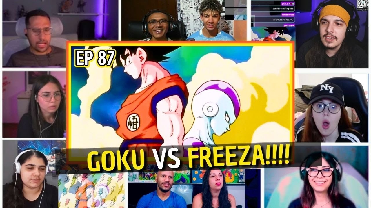 PESSOAS REAGINDO A GOKU VS FREEZA!!! Multi-Reações - Dragon Ball Z EP 87