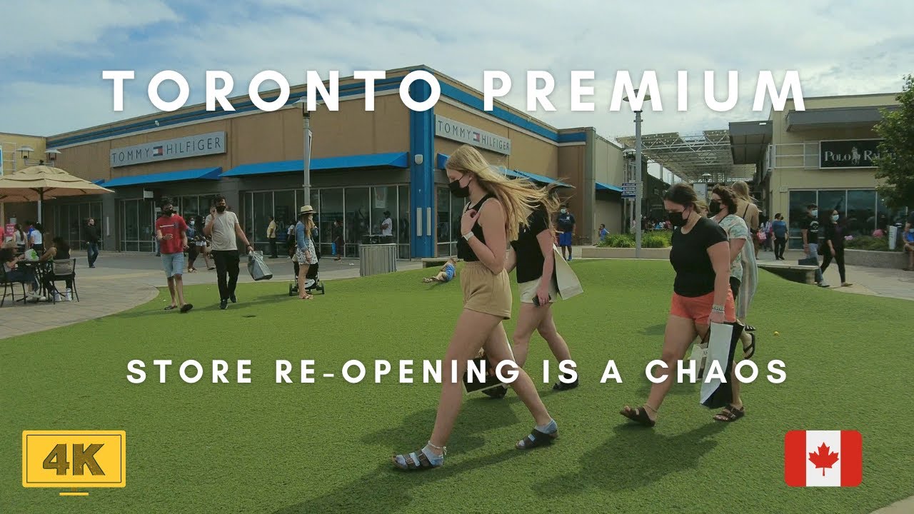 [ 4k ] Toronto Walk -  Toronto Premium Outlets Re-opening chaos ( June 26, 2021 )