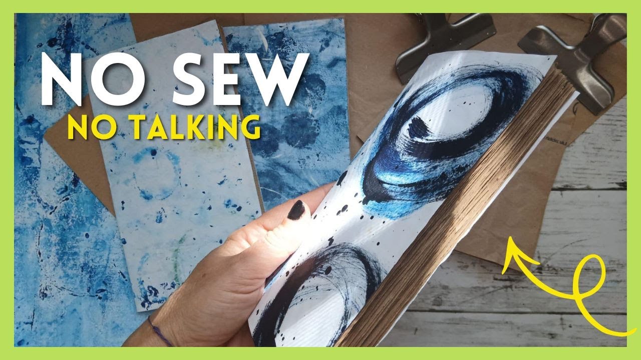 EASY No-Sew Journals: 45 Min Real-Time Craft With Me (Minimal Measuring, Paper ASMR)
