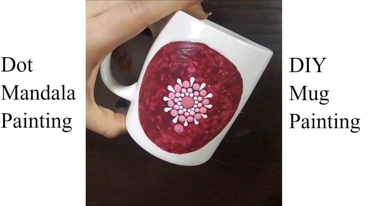How to paint dot mandala on a mug / Mug painting tutorial / Easy DIY