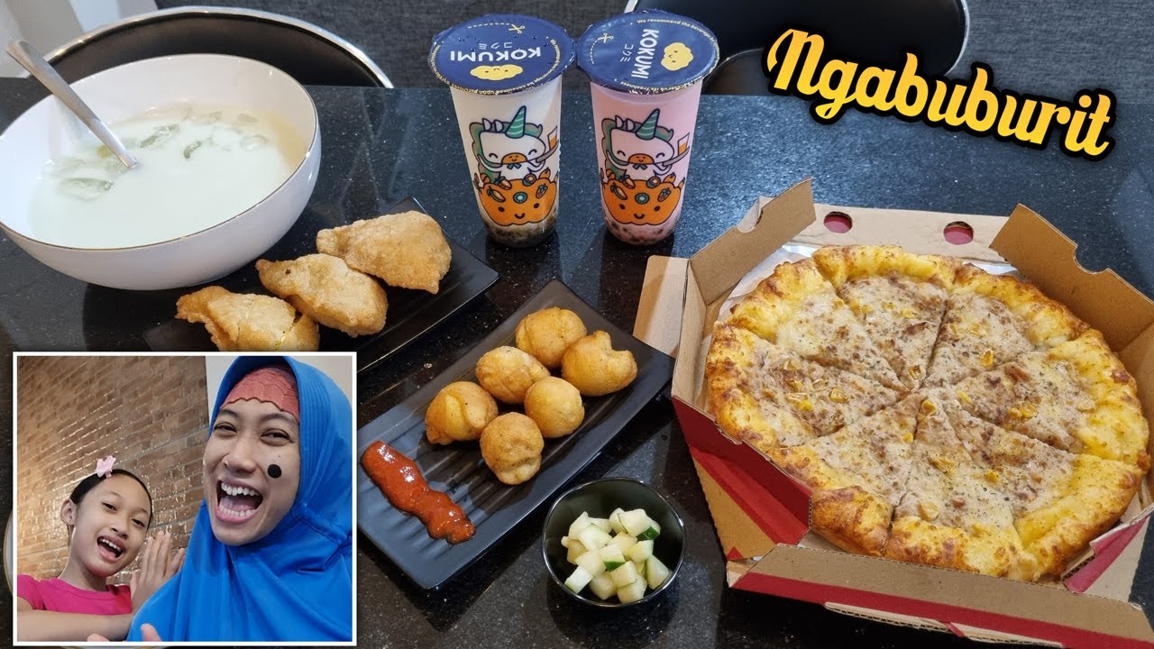 Aqilla Ngabuburit Beli Takjil Buka Puasa &hearts; Pizza Hut Dan Es Boba Kokumi 😄 Aqilla's Diary