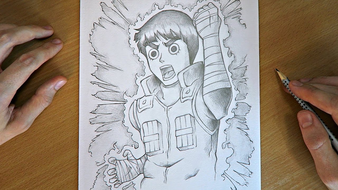 How to Draw Rock Lee (Naruto) | Anime Art | Step-by-Step Drawing Tutorial