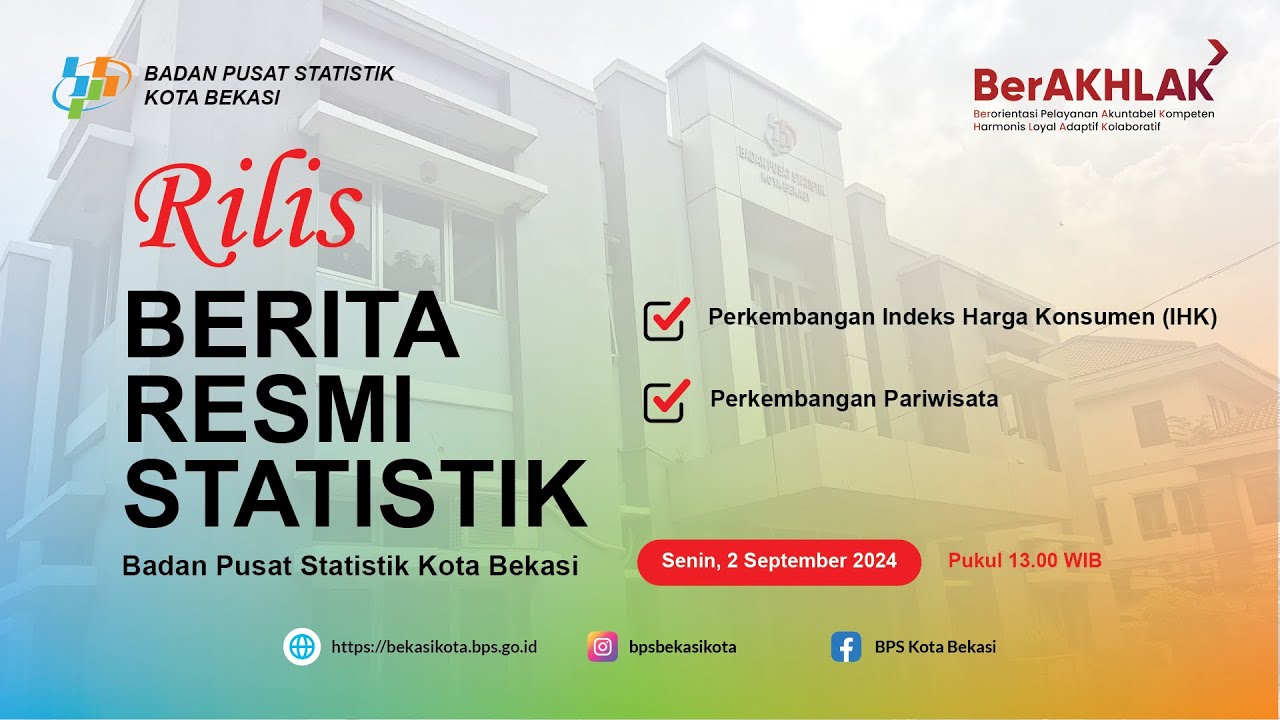 Rilis Berita Resmi Statistik Badan Pusat Statistik Kota Bekasi 2 September 2024