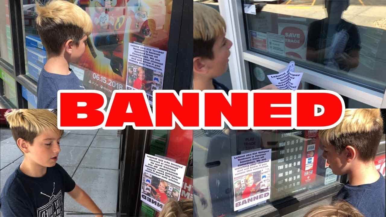 Kid Temper Tantrum BANNED At ALL Gamestops - Banned Flyers Posted At All Stores