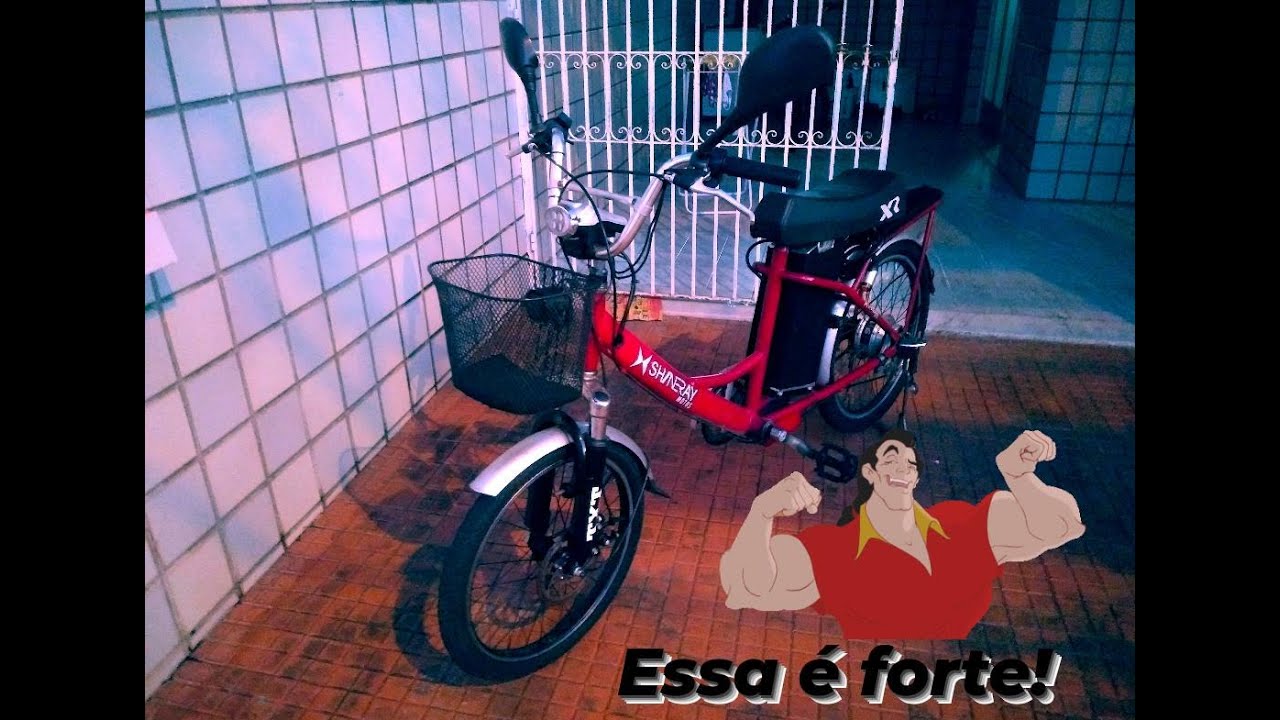 Bike elétrica Shineray modificada nas ruas. Ciclovia, viadutos e pontes. Será que sobe?