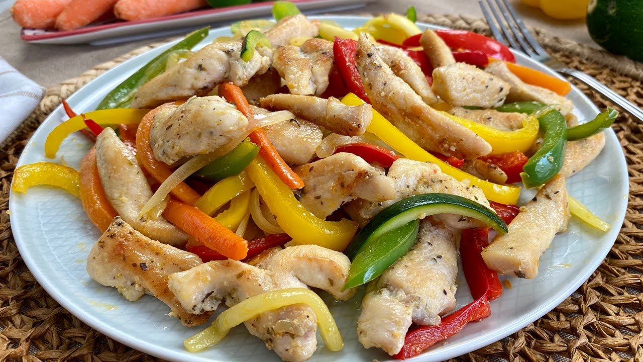 Salteado de Pollo con Verduras, F&aacute;cil, R&aacute;pido y Delicioso!!