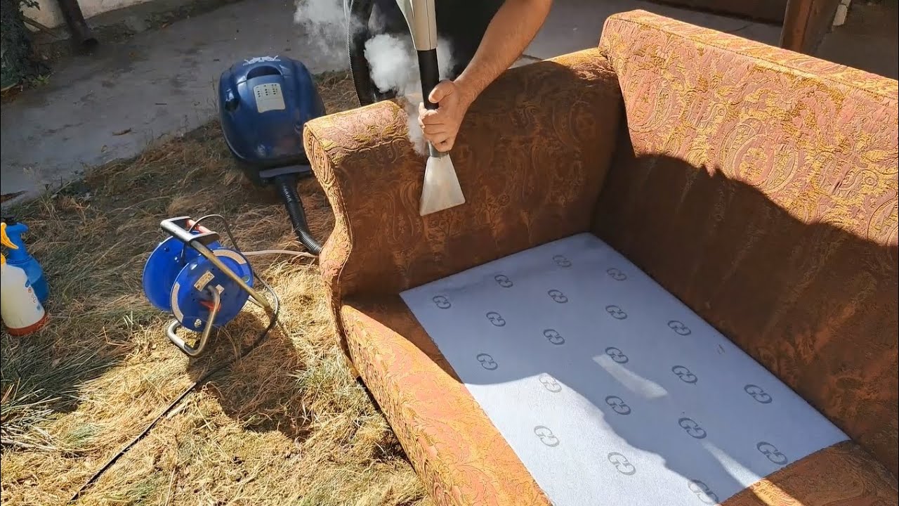 Curatare cu aburi igienizare canapea material textil  Spalare Tapiterie Auto Interior Igienizare