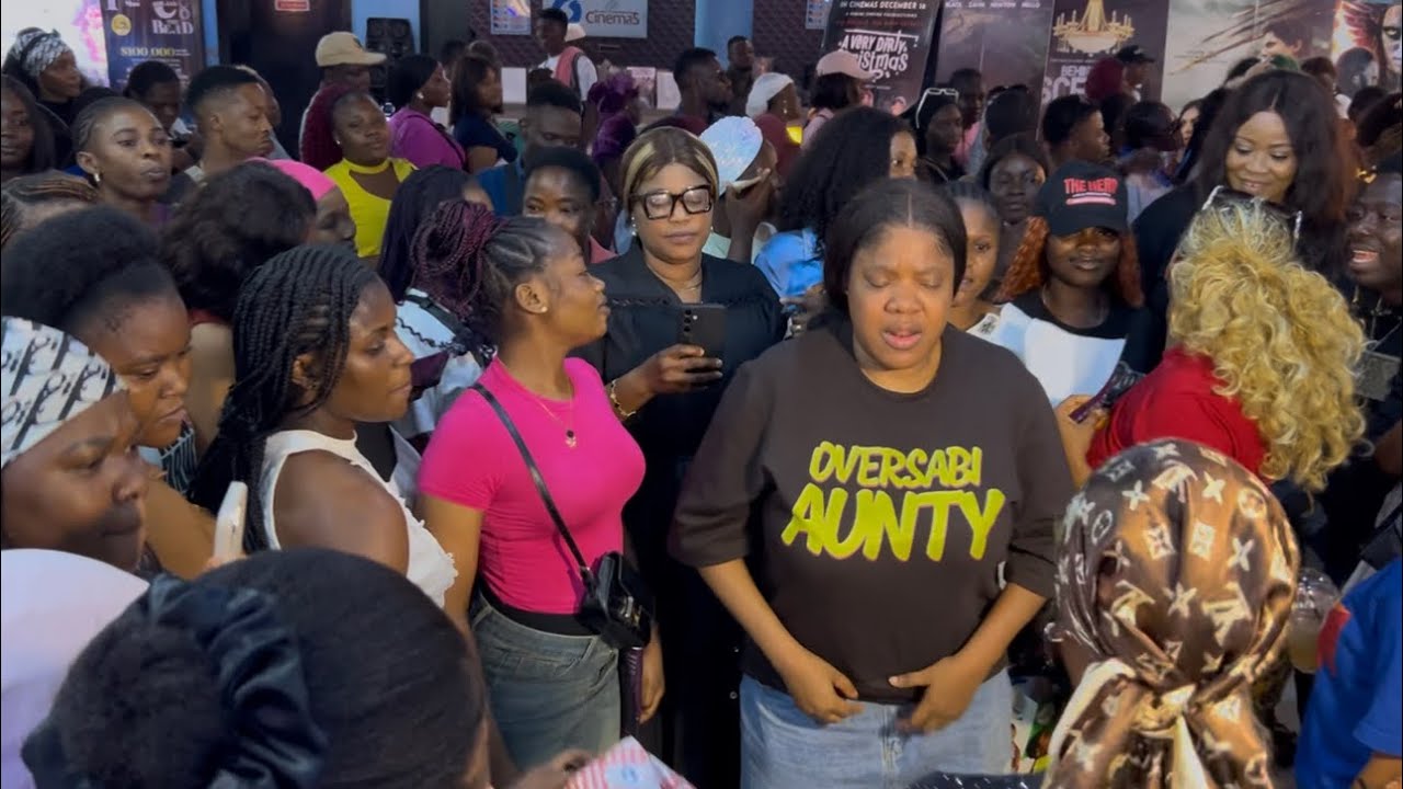 TOYIN ABRAHAM CELEBRATION DANCE AT OVERSABI AUNTY WATCH PARTY AT ICM IKEJA