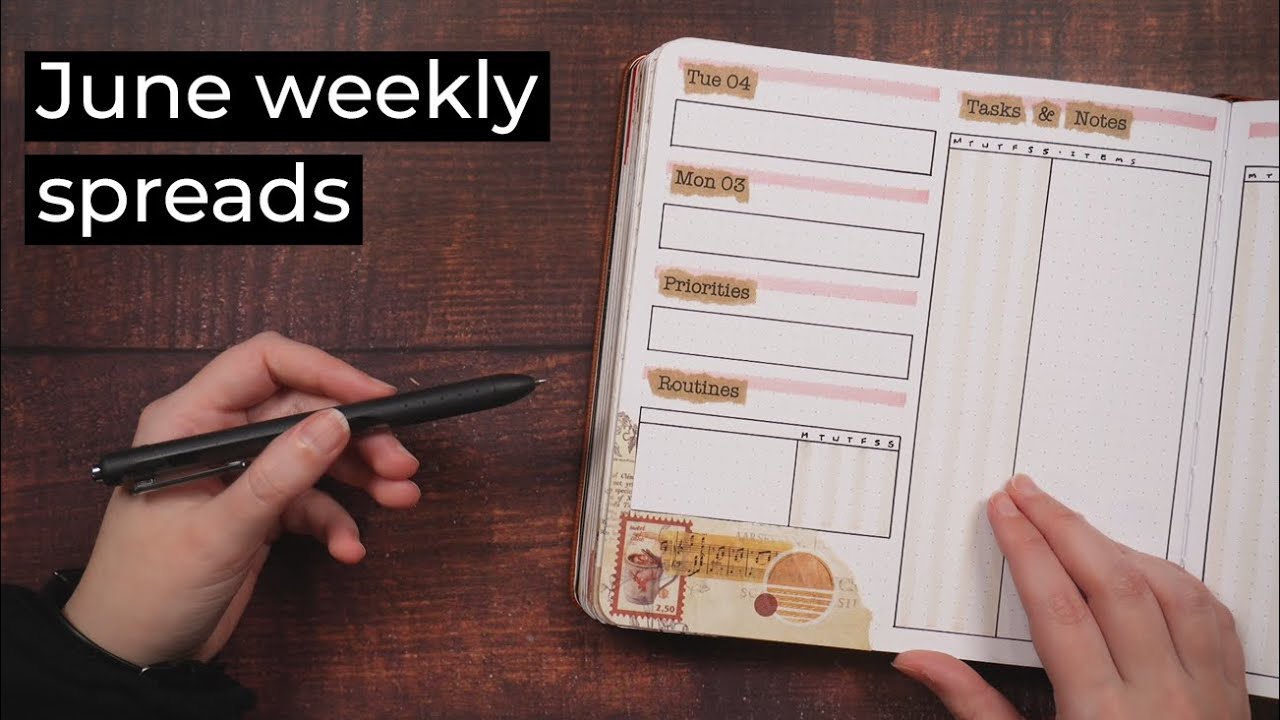 Weekly Spreads for Square Bullet Journals 💜