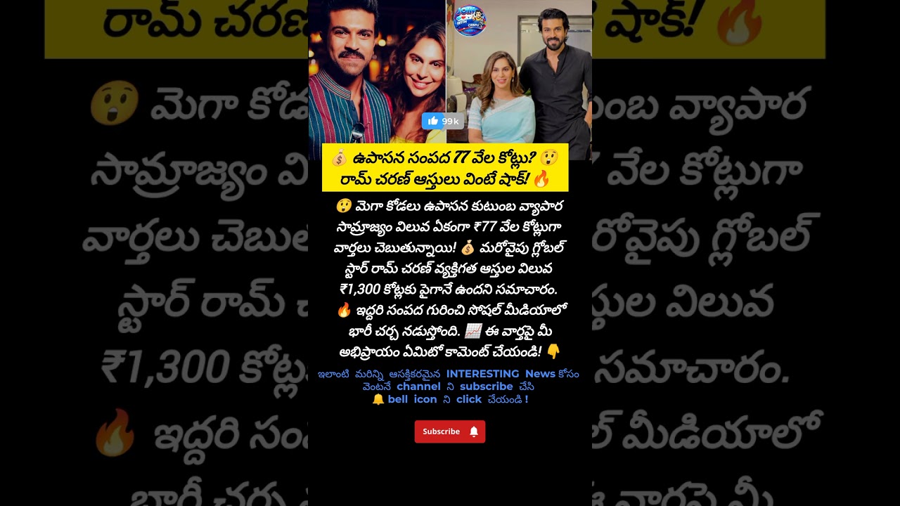 #RamCharan#UpasanaKonidela#RamCharanNetWorth#Upasana#MegaFamily#TollywoodNews#TeluguCinema#MegaPower
