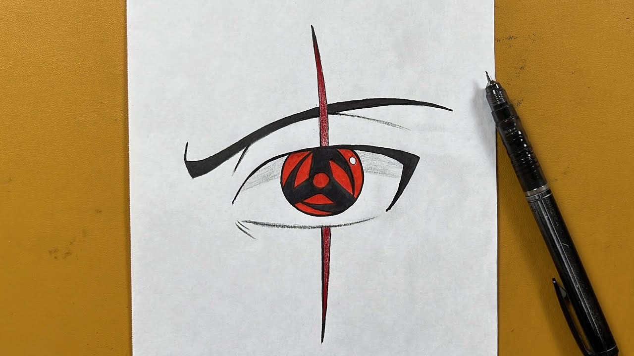 Easy tutorial for beginners | how to draw Kakashi’s eye step-by-step