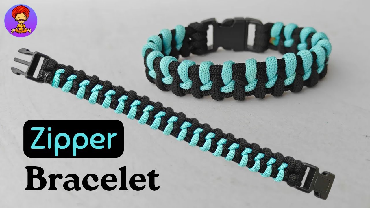 Too Easy Zipper Bracelet.🤐 Paracord Bracelet design.#paracord #macrame #bracelet #diy #zipper