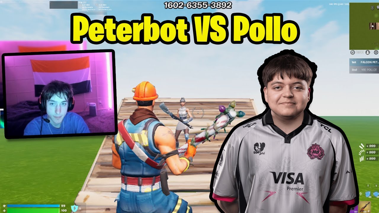 Pollo destroyed Peterbot in 1v1 Buildfights! (FULL VID)