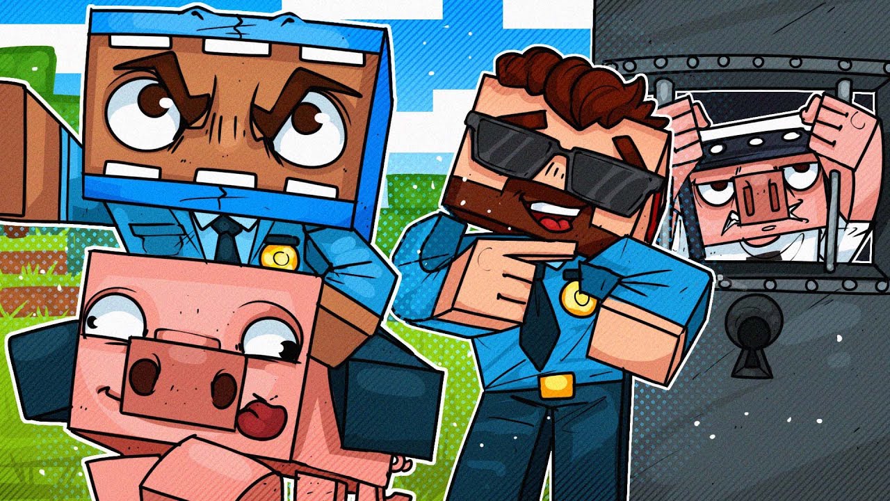 I Made A Police Station and Pretended To Be A Cop... - Minecraft