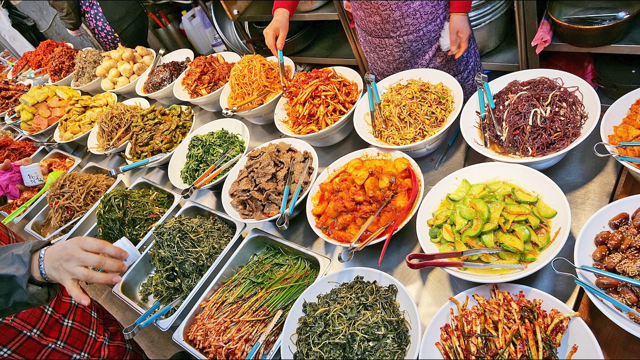산더미처럼 쌓인 무한리필 40첩 반상&한우 쇠고기국 한식뷔페부터 요일장 국수와 도토리묵, 대왕돈까스 버거까지 맛집 BEST! Korean food / street food