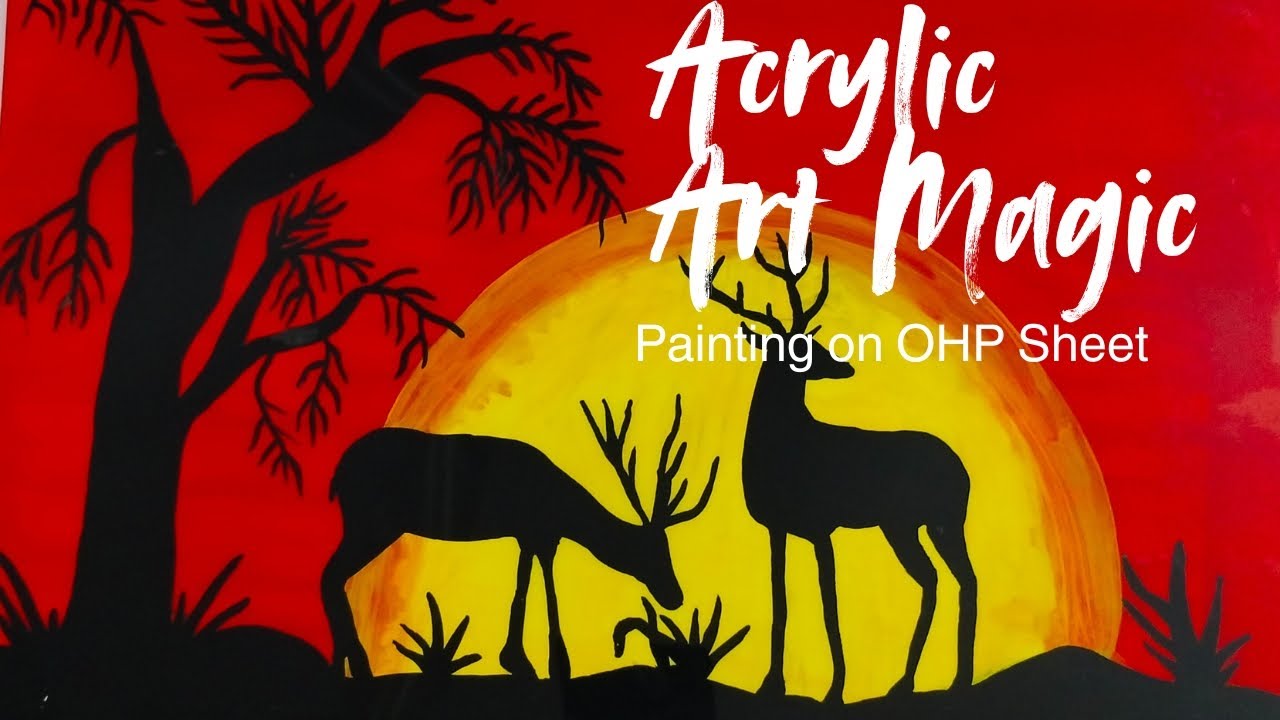 I Painted on a Transparent OHP Sheet… This Happened 😲🎨| Acrylic Painting ✨