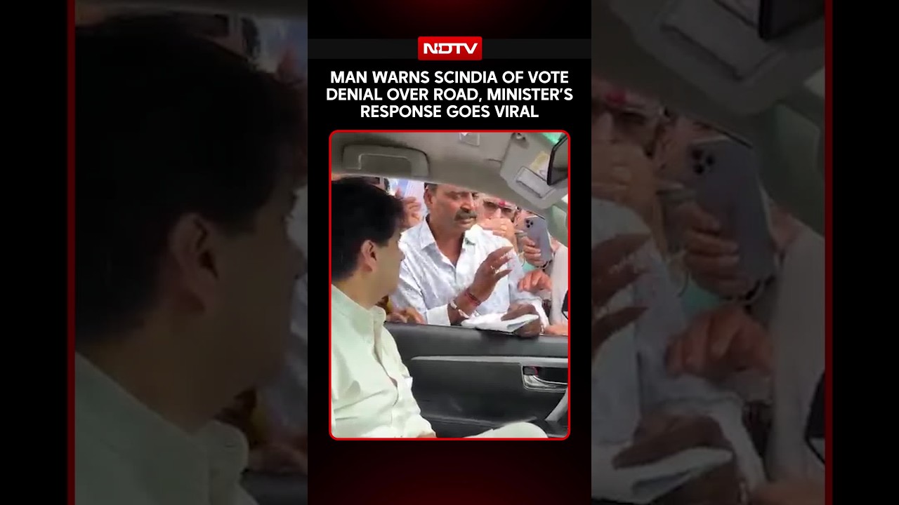 Man Warns Jyotiraditya Scindia Of Vote Denial Over Road, Minister's Response Goes Viral