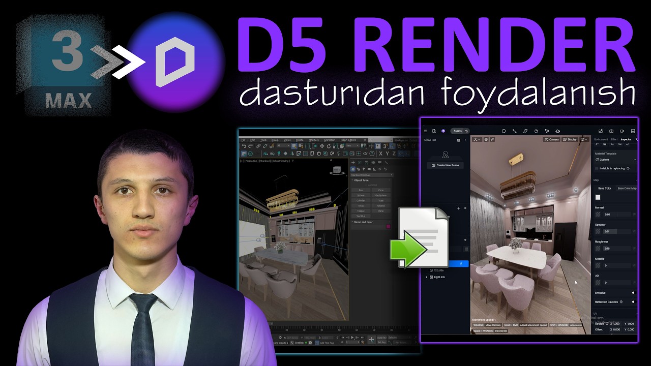 D5 RENDER dasturidan foydalanish bo'yicha video qo'llanma!