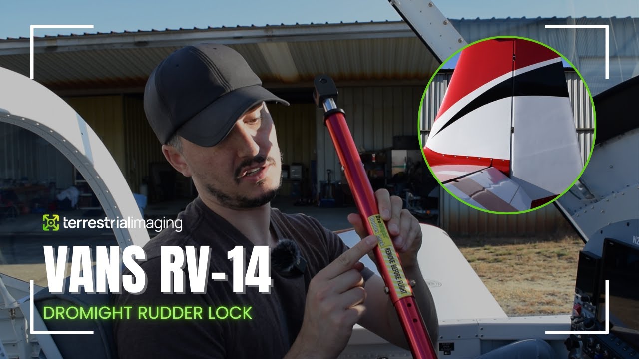 DroMight Rudder Lock for Vans RV-14 Aircraft