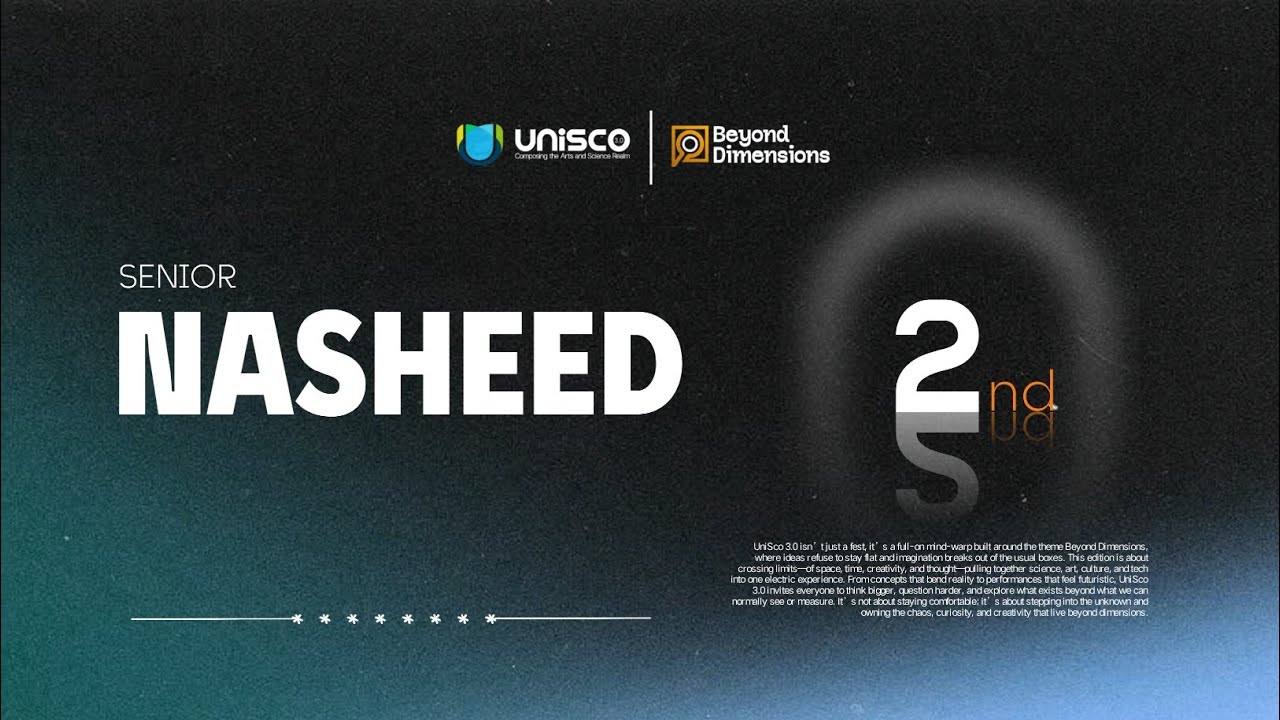 SENIOR NASHEED | SECOND | UNISCO 3.0