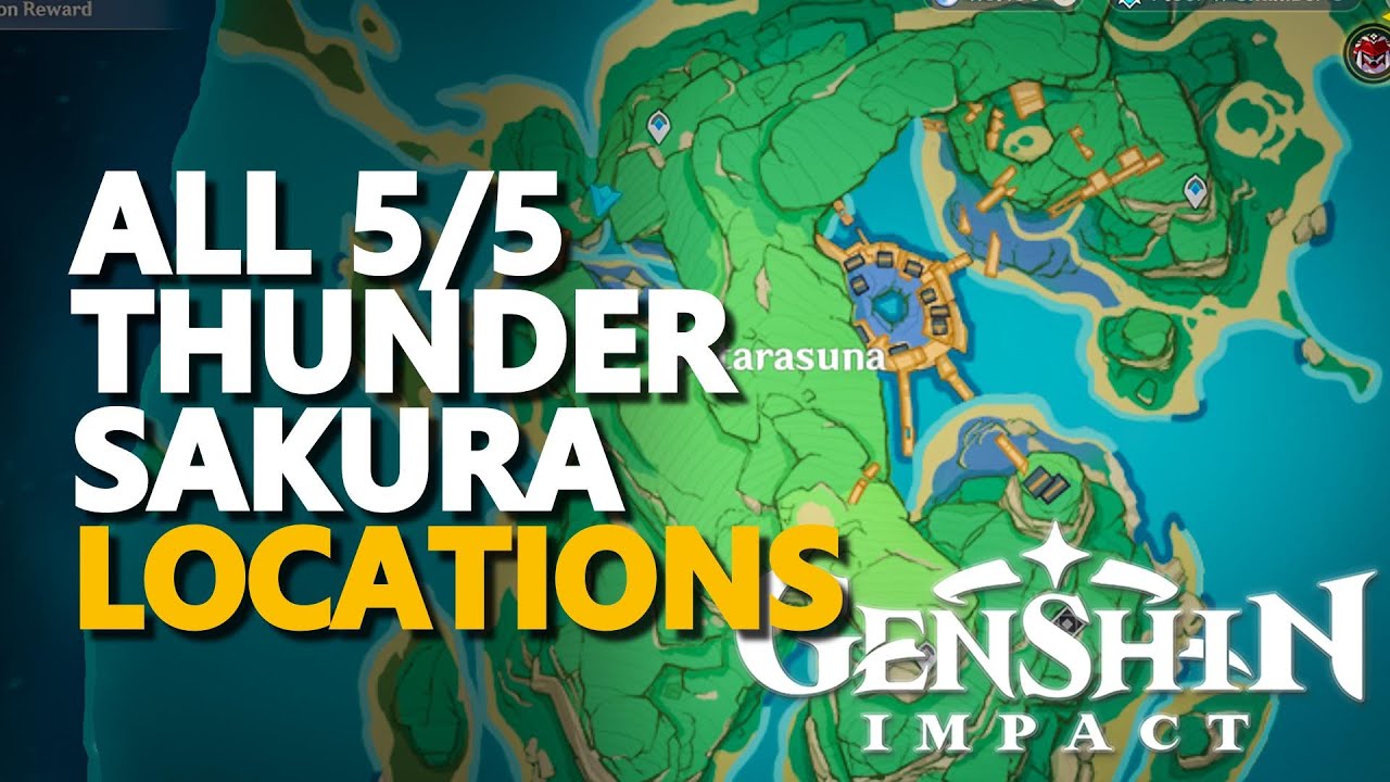 All Thunder Sakura Genshin Impact 5/5 Location