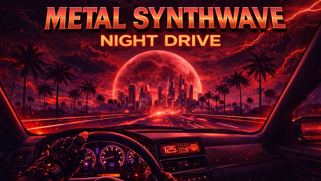 Synthwave Night Drive BUT for METAL Fans!  | Epic Power Synthwave let the Guitar Drive you.