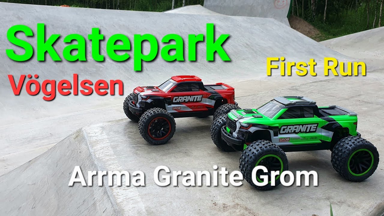 Arrma Granite Grom - Skatepark Vögelsen - First Run Skatepark - Double Rc Fun! 🤪