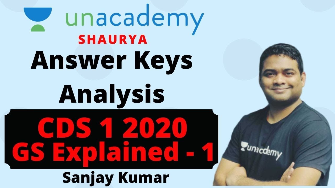 CDS 1 2020 GS Answer Keys | CDS 1 2020 GK Answer Key - 1 | CDS 1 2020 Answer Key Analysis