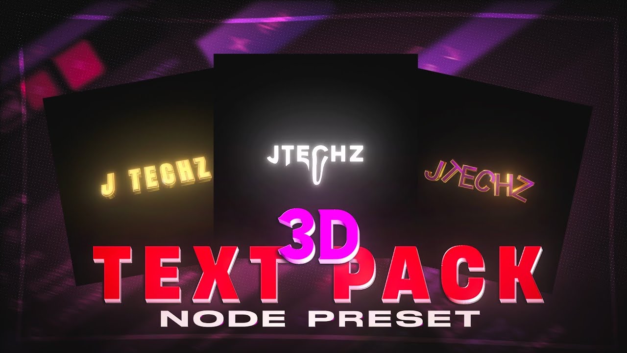 Trending 3D Text Preset for Viral Edits | Free Node Video Preset| Full tutorial