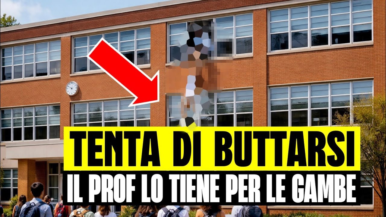 TERRORE A BERGAMO: STUDENTE TENTA DI GETTARSI DELLA FINESTRA PROF LO TIENE PER LE GAMBE E LO SALVA