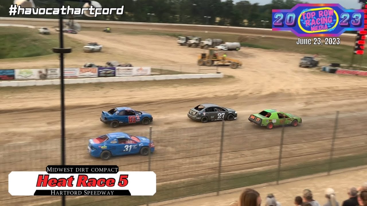 June 23, 2023 | Midwest Dirt Compact Heat Races 1-5 | Hartford Speedway
