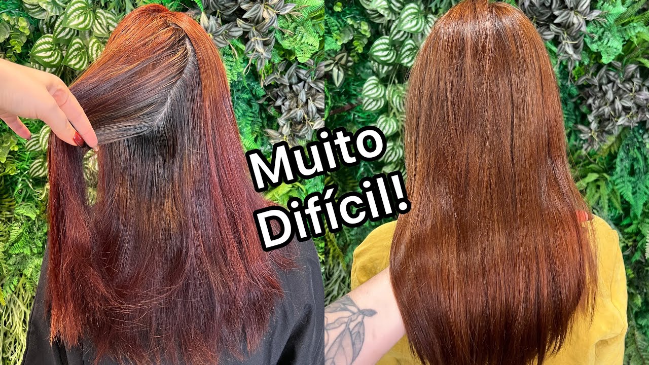 Cabelo muito difícil! Do vermelho ao doce de leite com progressiva