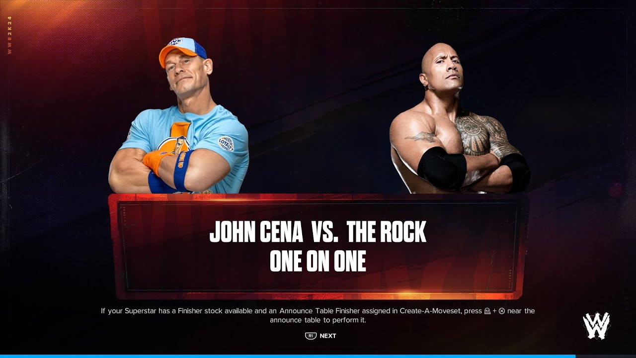WWE 2k24 | John Cena VS The Rock | One On One | Summerslam Arena