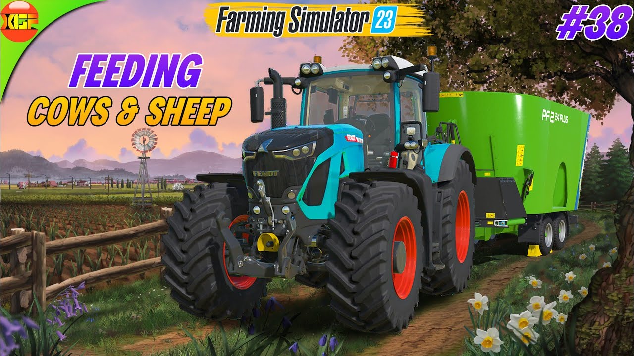 Feeding Cows and Sheep Easy | Farming Simulator 23 Neubrunn #38