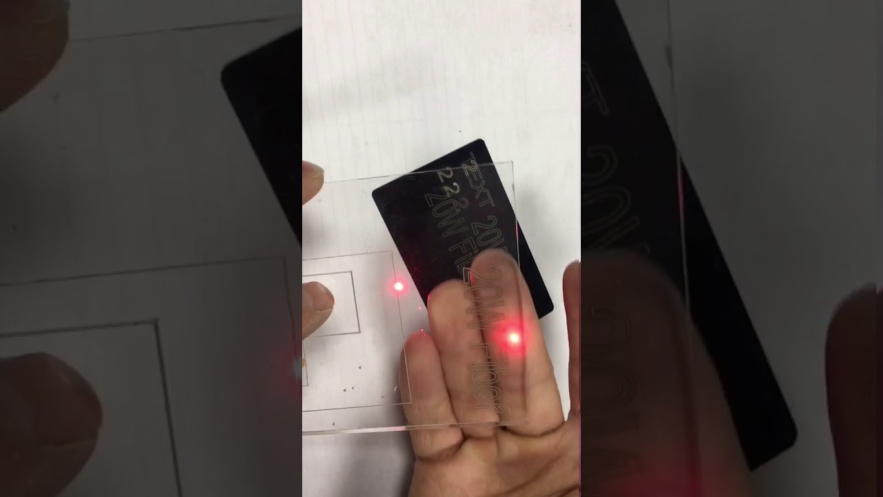 transparent acrylic fiber laser marking, 20W fiber laser from Haotian Laser, Haotian Laser, HT-20