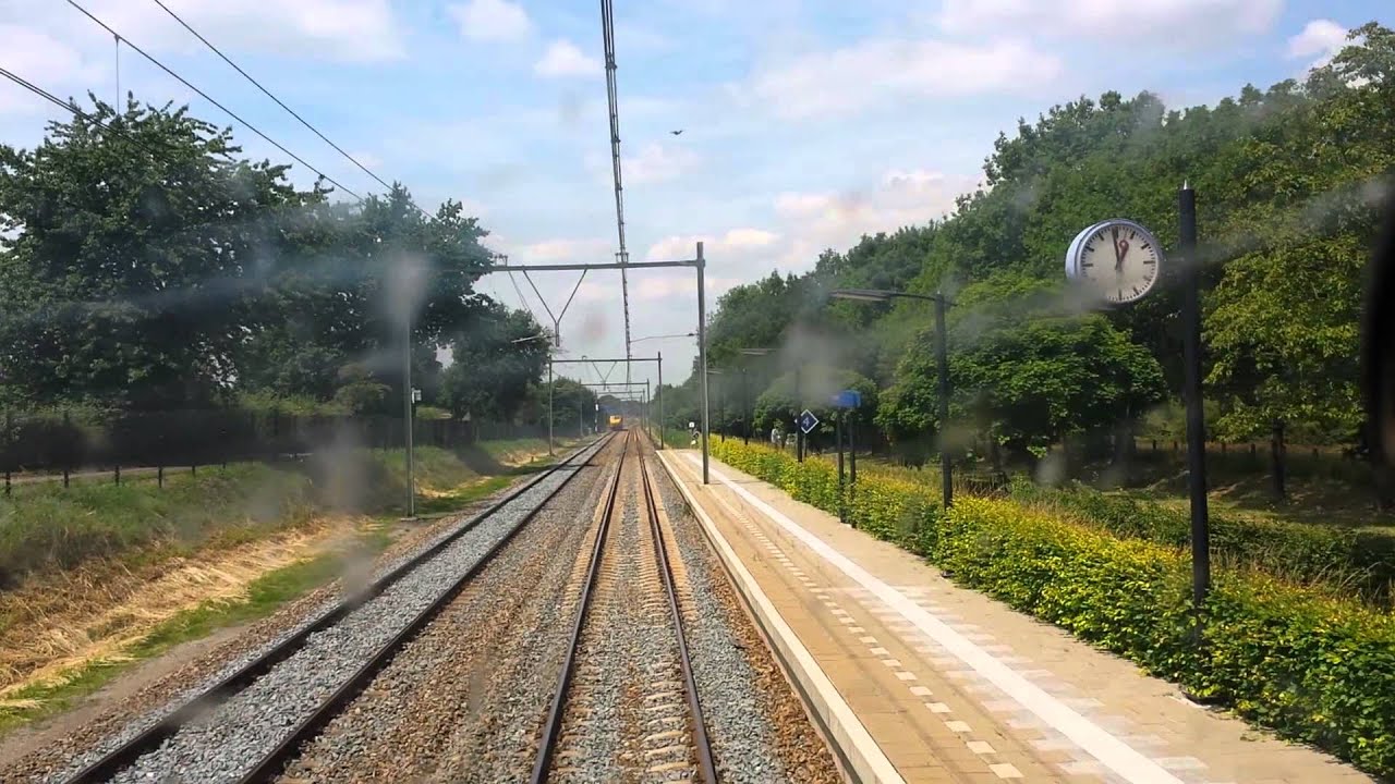 Cabinerit van Heerlen naar Sittard als sprinter 6948 met Plan V 449 Juni 2015