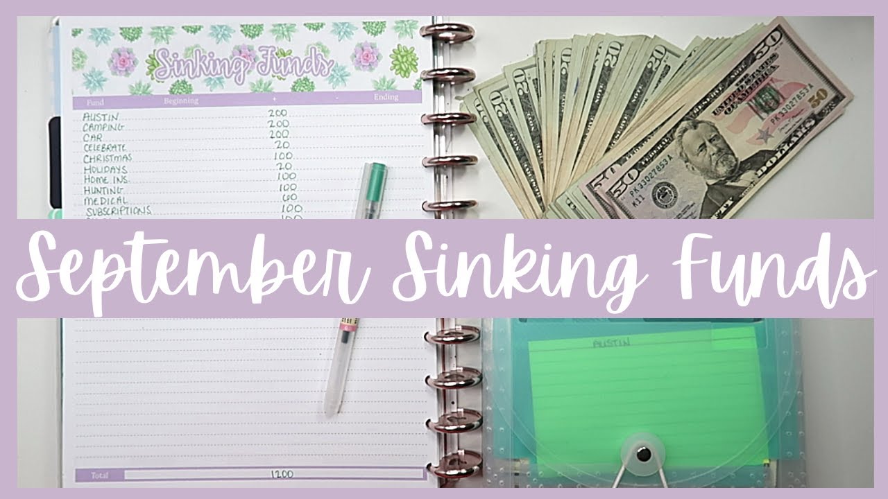 September Sinking Funds | $1200 Cash Stuffing | Short Term Savings