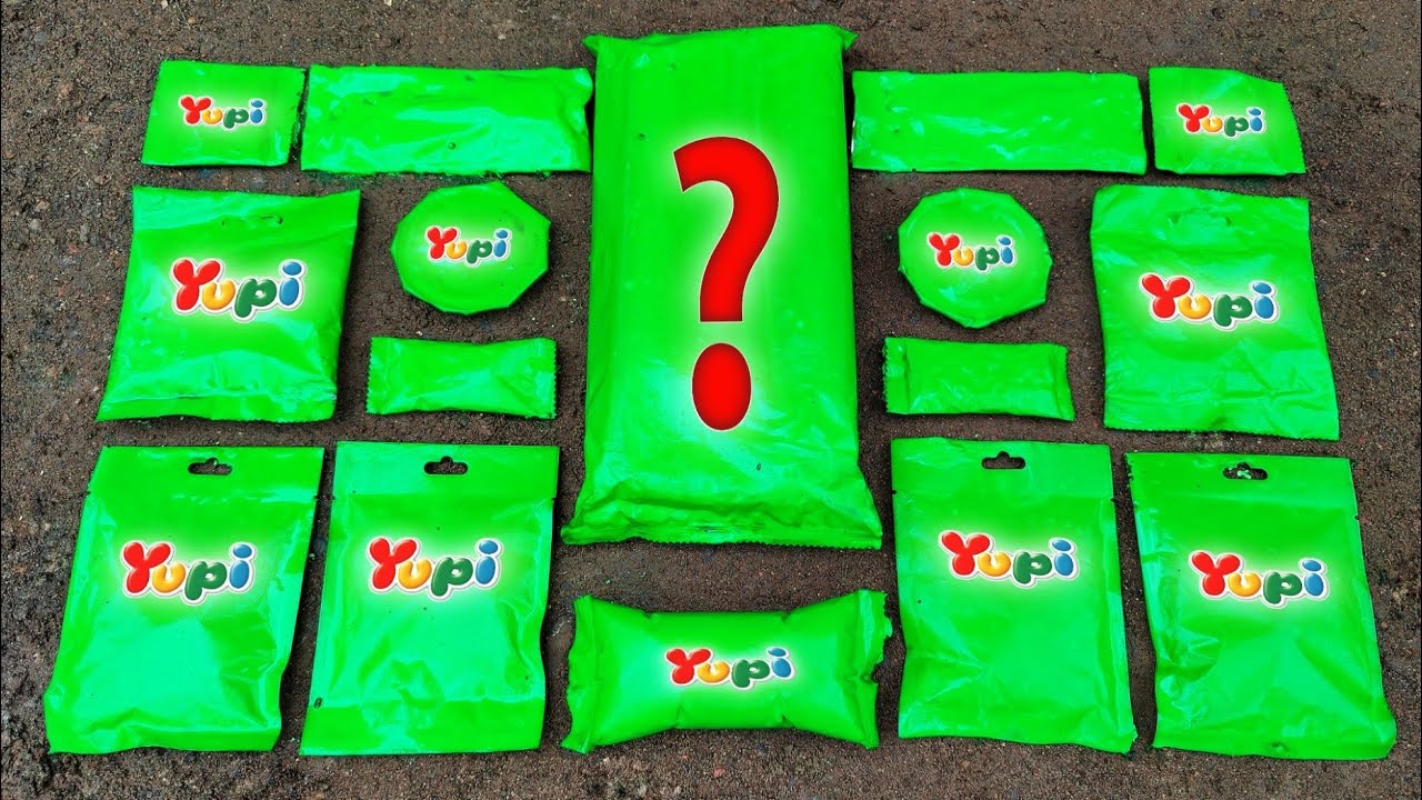 MEMBERSIHKAN PERMEN YUPI PENUH KOTORAN LUMPUR ! Yupi Little Stars, Yupi Dino Land, Yupi Pizza