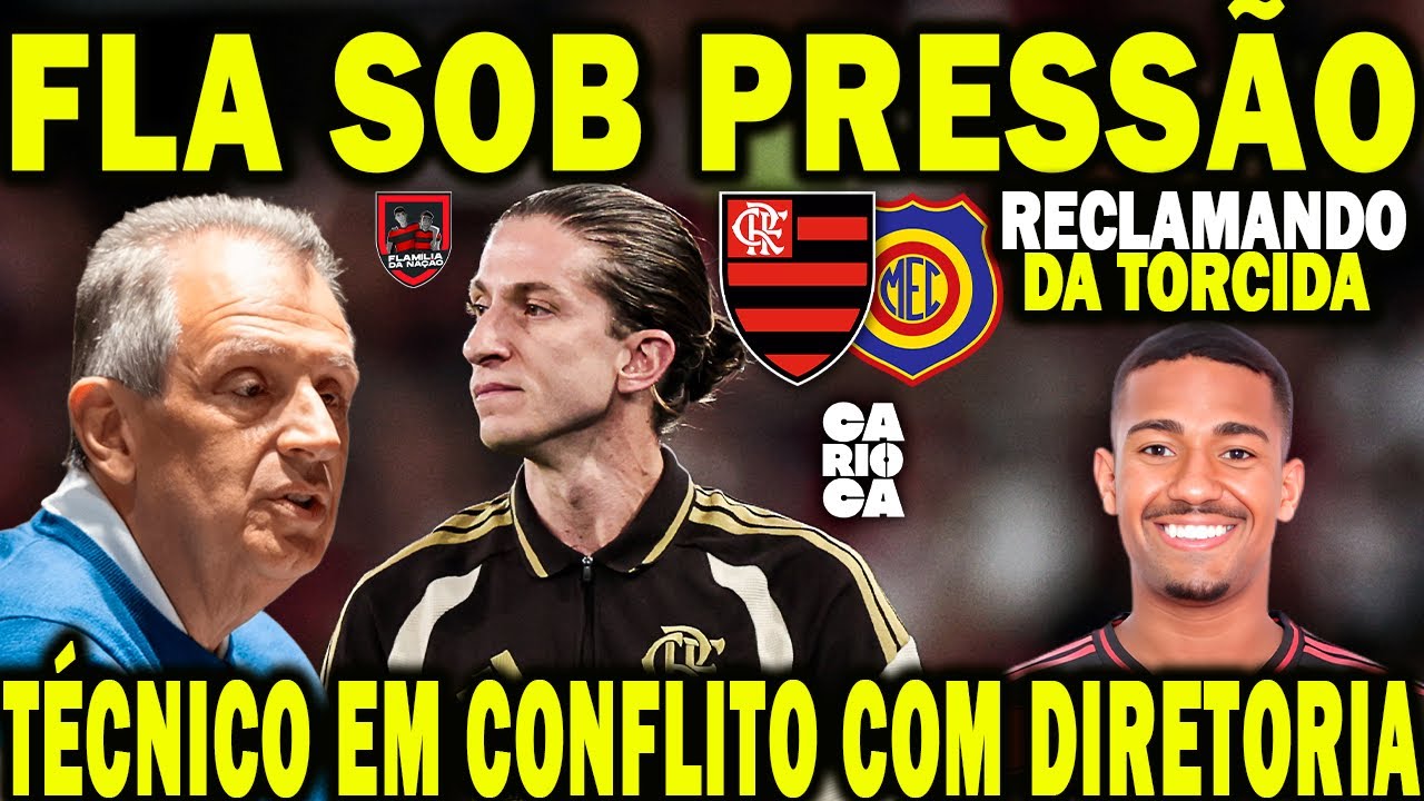FLAMENGO ENTRA EM CAMPO SOB FORTE PRESSAO C/ TREINADOR EM CONFLITO E JOGADORES RECLAMANDO DA TORCIDA