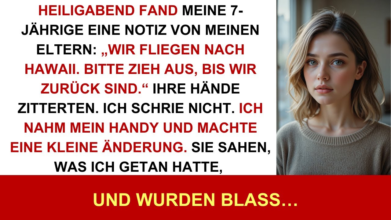Meine 7-Jährige zeigte mir eine Notiz meiner Eltern: „Zieh aus, bis wir zurück sind.“