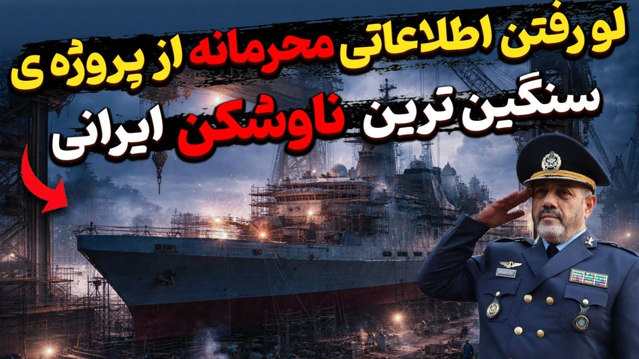 لو رفتن اطلاعاتی محرمانه از پروژه ی سنگین ترین ناوشکن ایرانی؟