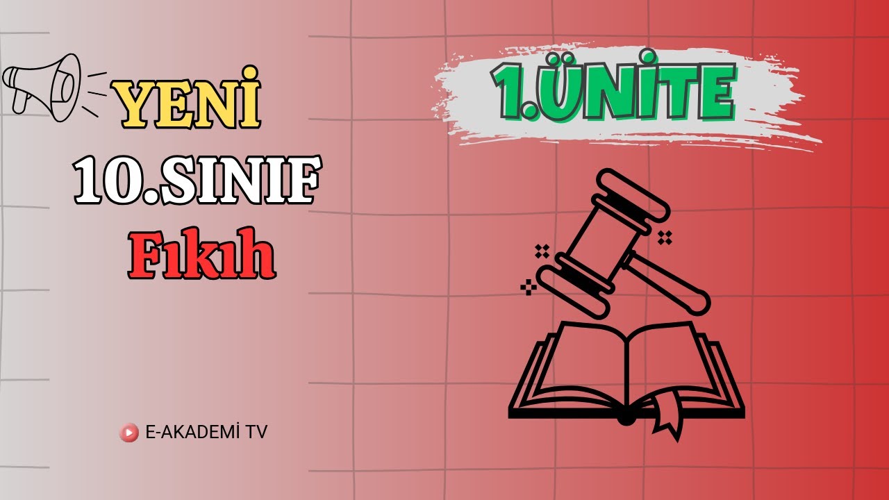 10 Fıkıh 1.Ünite: Fıkıh İlmi ve Tarihi 