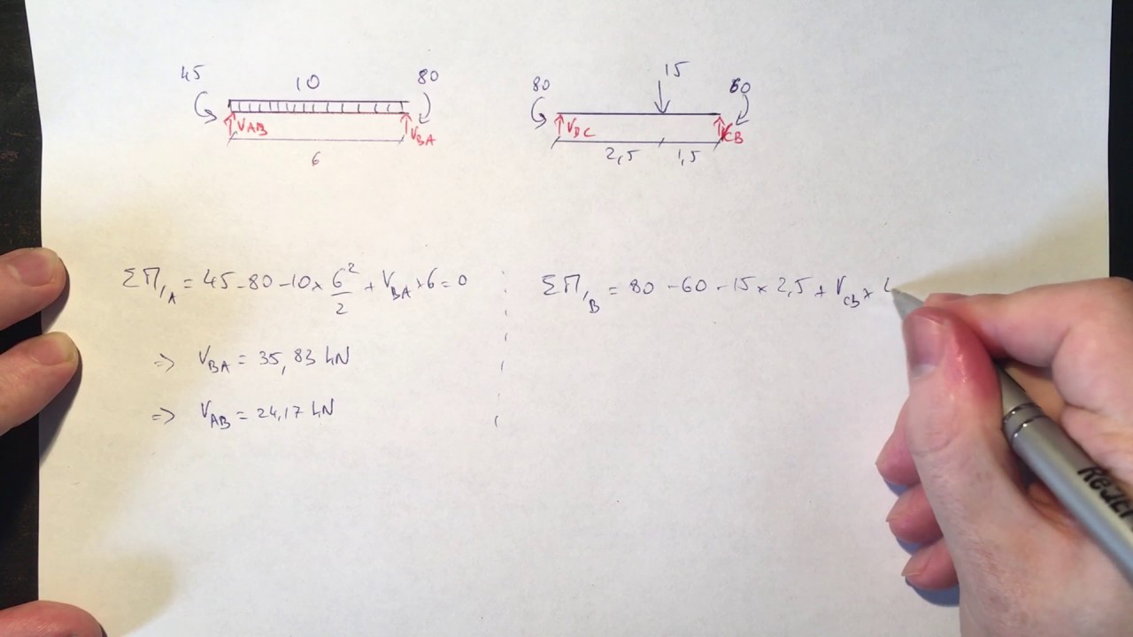 Chapitres 7 et 8 - Calculer les efforts tranchants une fois qu'on a obtenu les moments de continuté