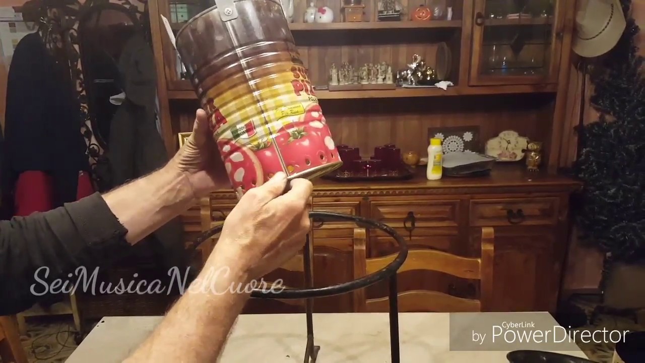 Stufa pirolitica fai da te (vers. 2.0) 2 kg di pellet 2h di fiamma senza fumo
