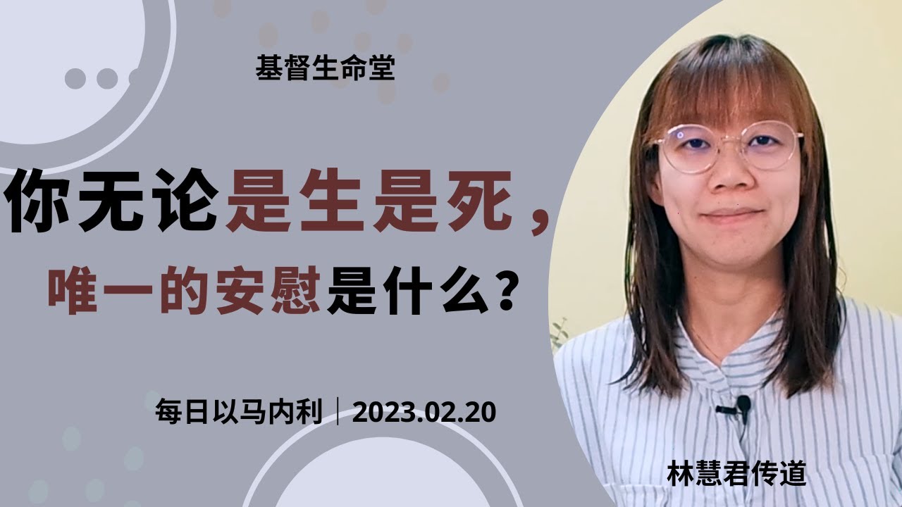 20230220 - 每日｜你无论是生是死，唯一的安慰是什么？